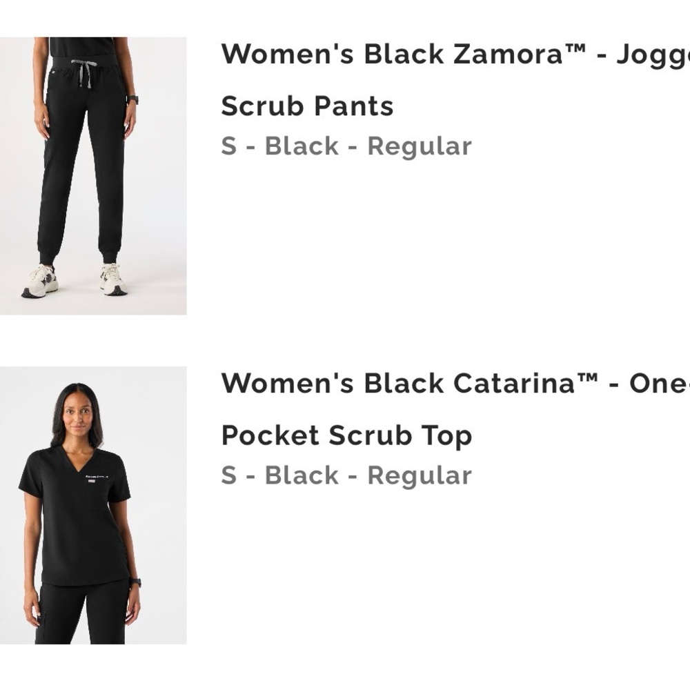 BLACK FIGS SET - SIZE SMALL